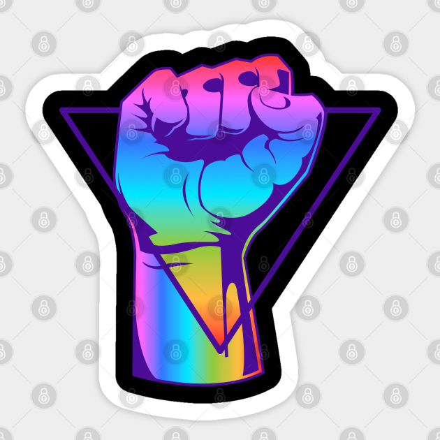 Gay Lgbt Gay Pride Resist Fist Gay Fist Lgbt Sticker Teepublic